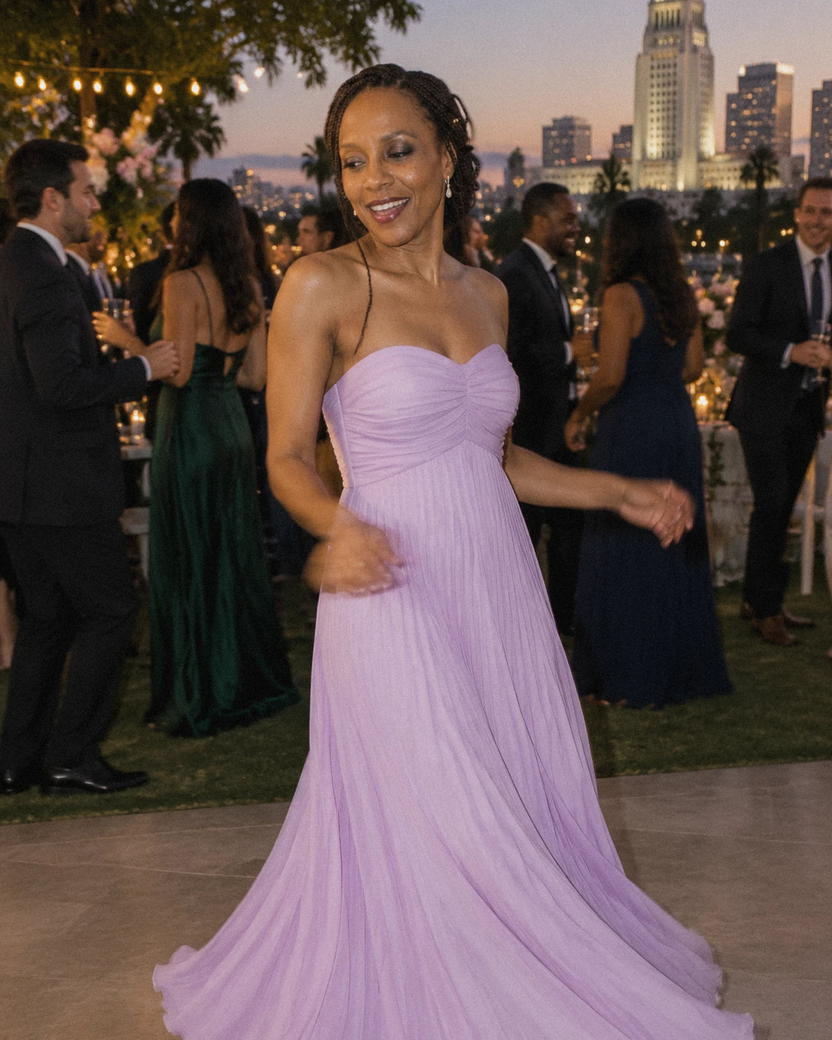 Chiffon Strapless Sweetheart Neckline A-Line Maxi Dress with Scarf for Party, Cocktail, Evening, Wedding Guest & Summer Event | SKU: AMD-584729163847251-LILAC-L,AMD-584729163847251-LILAC-M,AMD-584729163847251-LILAC-S,AMD-584729163847251-LILAC-XL,AMD-584729163847251-LILAC-XS