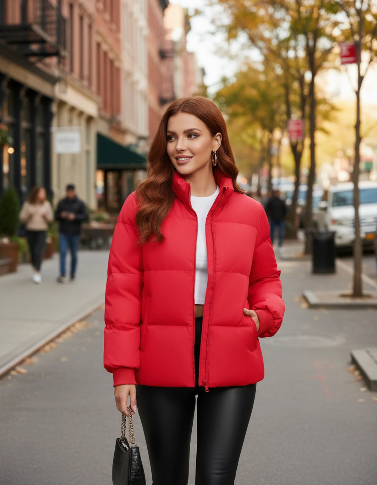 Bryndis Jackets — Tomato red | SKU: RB-48d636-tomato89-XS,RB-48d636-tomato89-S,RB-48d636-tomato89-M,RB-48d636-tomato89-L,RB-48d636-tomato89-XL,RB-48d636-tomato89-2XL