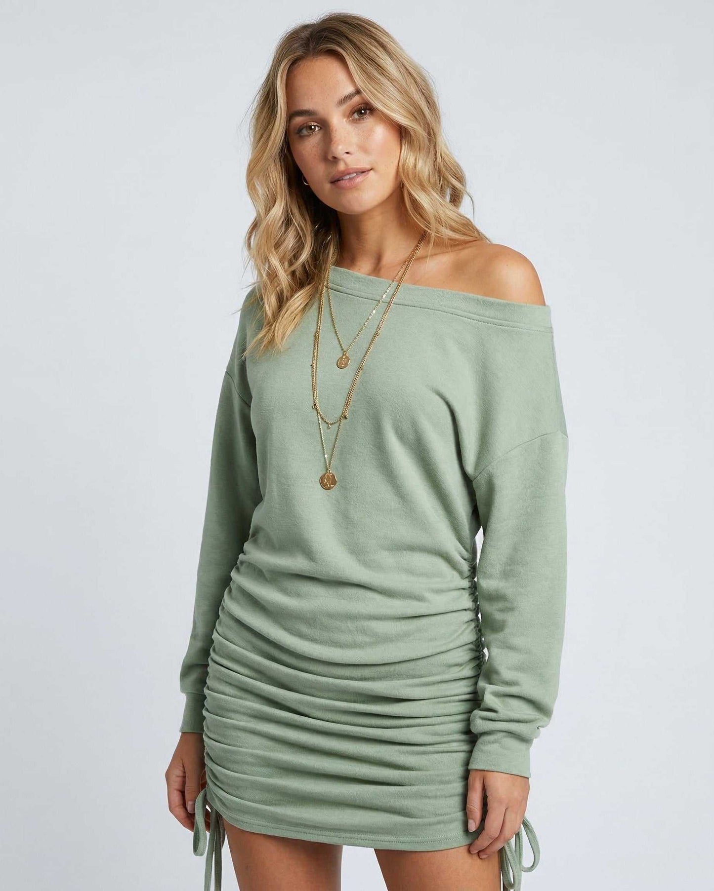 Green Faux leather Bodycon Bardot Neck Long Sleeve Mini Dress | Wedding Season, front view | Ramblion | SKU: CMD-428159732-green-L-6125,CMD-428159732-green-M-8789,CMD-428159732-green-S-1137,CMD-428159732-green-XL-1571,CMD-428159732-green-XS-1020