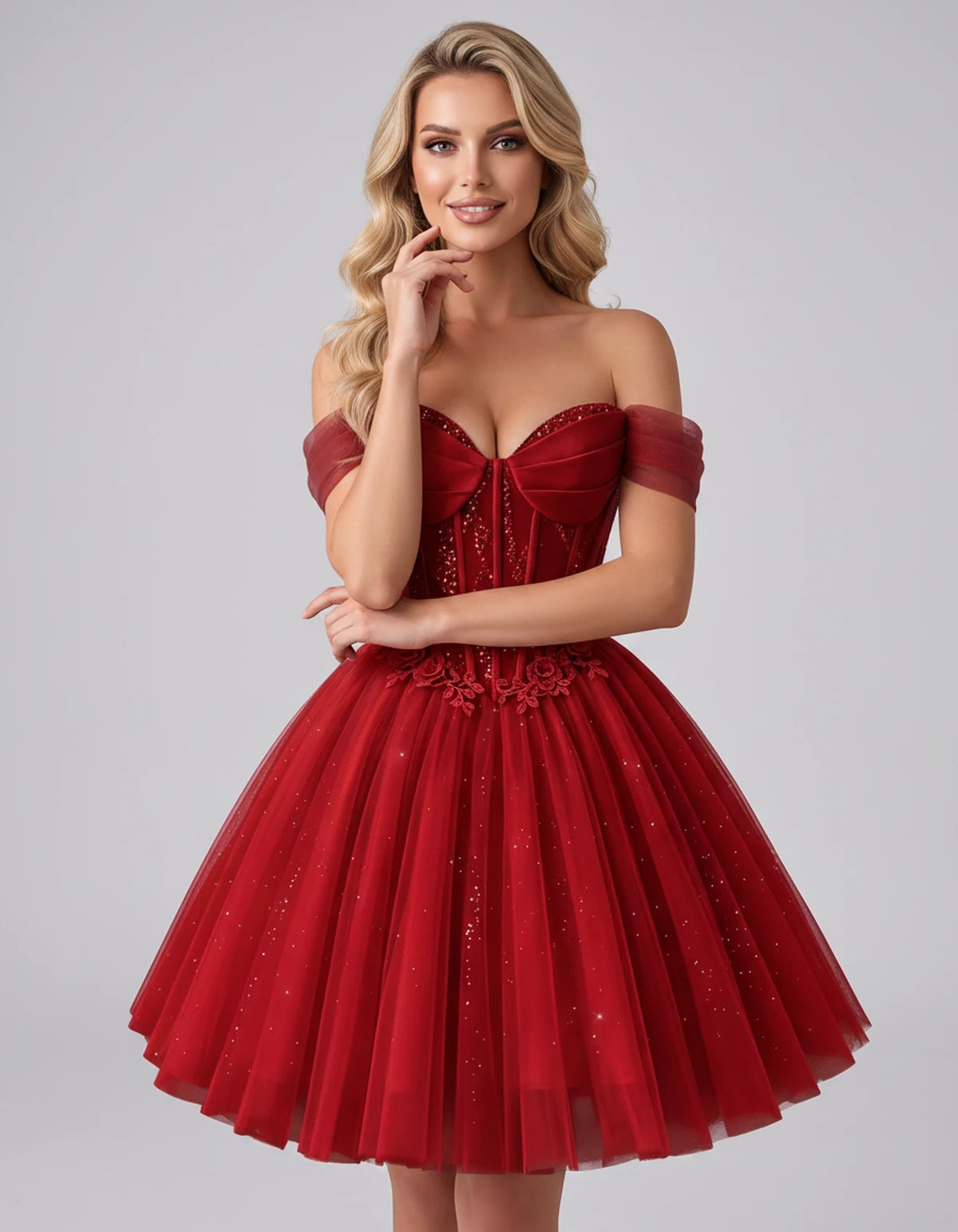 Eleonore Mini Dress — Red | SKU: RB-034a01-red-2,RB-034a01-red-4,RB-034a01-red-6,RB-034a01-red-8,RB-034a01-red-10,RB-034a01-red-12,RB-034a01-red-14,RB-034a01-red-14W,RB-034a01-red-16,RB-034a01-red-16W,RB-034a01-red-18W,RB-034a01-red-20W