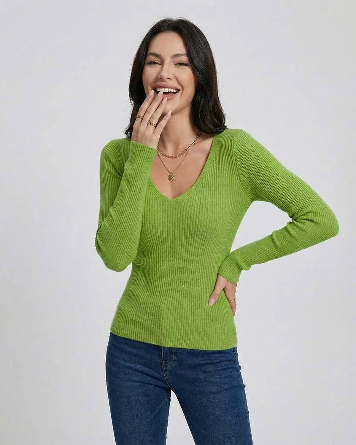 Green Pullover, front view | Ramblion | SKU: VP-48291-GREEN-L-8131,VP-48291-GREEN-M-1406,VP-48291-GREEN-S-7138,VP-48291-GREEN-XL-4897,VP-48291-GREEN-XS-4204