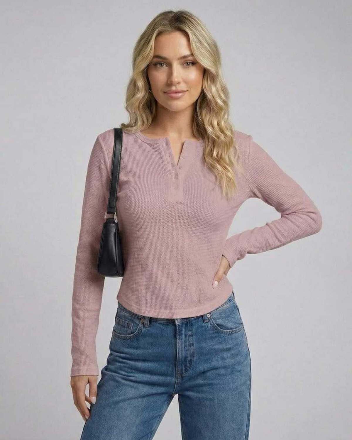 Pink Cotton Top, front view | Ramblion | SKU: ARDLS-481276395-pink-L-9722,ARDLS-481276395-pink-M-5517,ARDLS-481276395-pink-S-3569,ARDLS-481276395-pink-XL-9400,ARDLS-481276395-pink-XS-4223