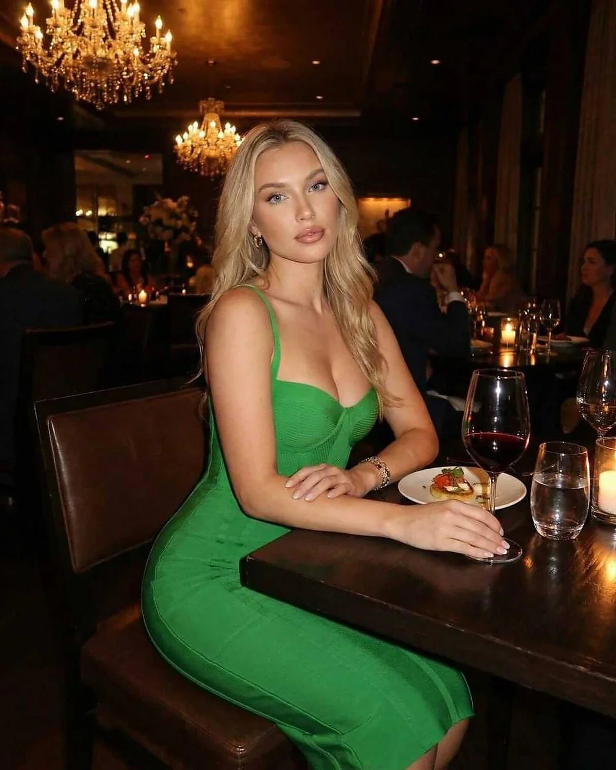 Green Bodycon V-Neck Sleeveless Midi Dress | Evening Events, Celebrations & Casual Outings, lifestyle shot | Ramblion | SKU: ZMD-847392015-green-L-4033,ZMD-847392015-green-M-4193,ZMD-847392015-green-S-9797,ZMD-847392015-green-XL-2164,ZMD-847392015-green-XS-9546