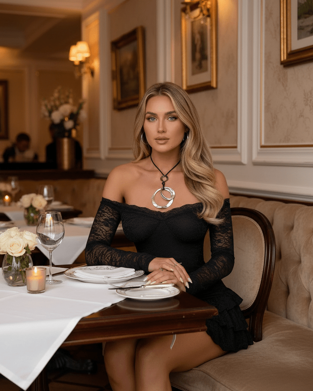 Black Gown Halter Sleeveless Mini Dress | Formal Occasions, Evening Parties & Daily Wear, lifestyle shot | Ramblion | SKU: NMD-748392615-black-L-1651,NMD-748392615-black-M-1260,NMD-748392615-black-S-2676,NMD-748392615-black-XL-7194,NMD-748392615-black-XS-4337