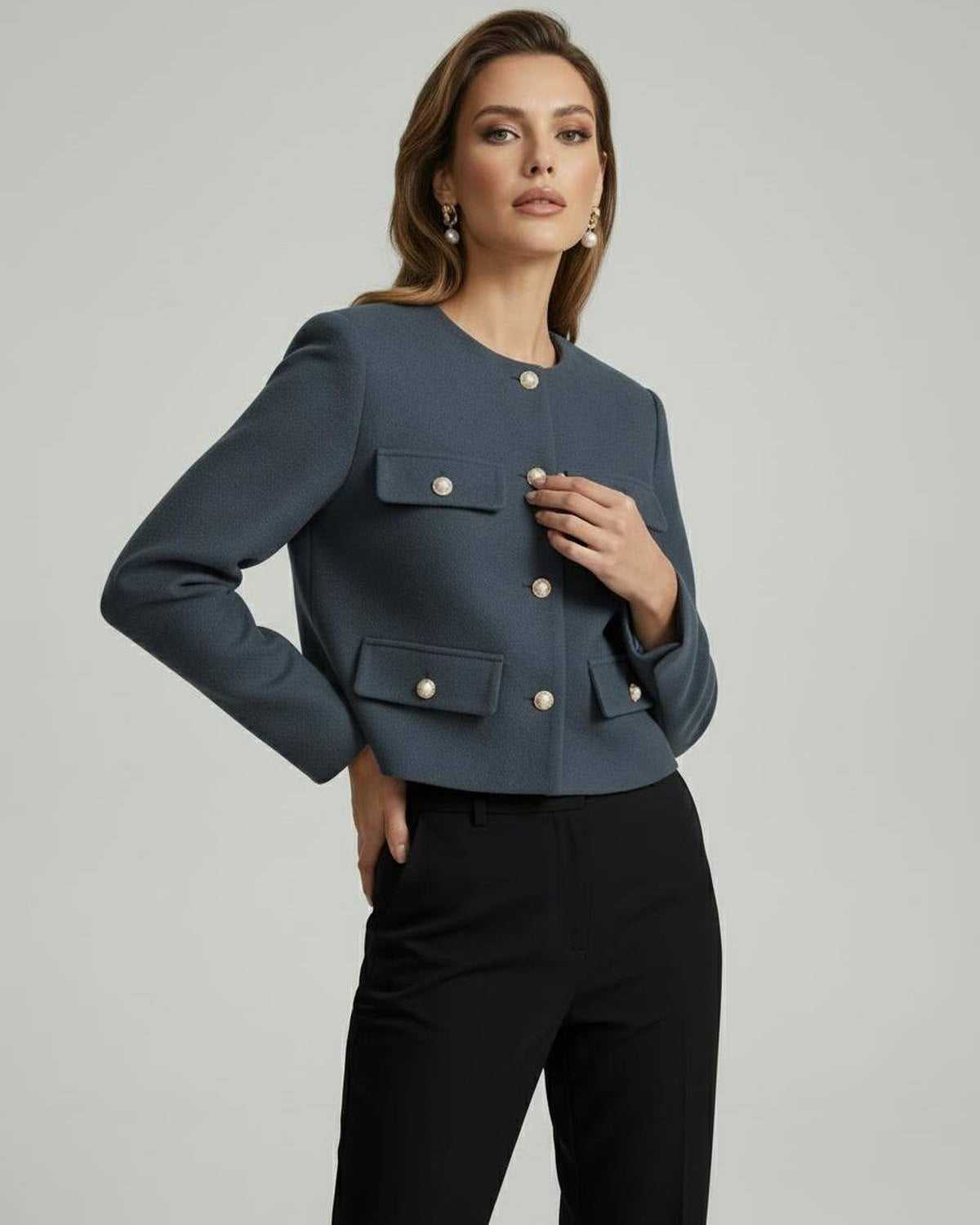 Blue Jacket, front view | Ramblion | SKU: MJ-83429-blue-L-6405,MJ-83429-blue-M-3653,MJ-83429-blue-S-2148,MJ-83429-blue-XL-6012,MJ-83429-blue-XS-5713