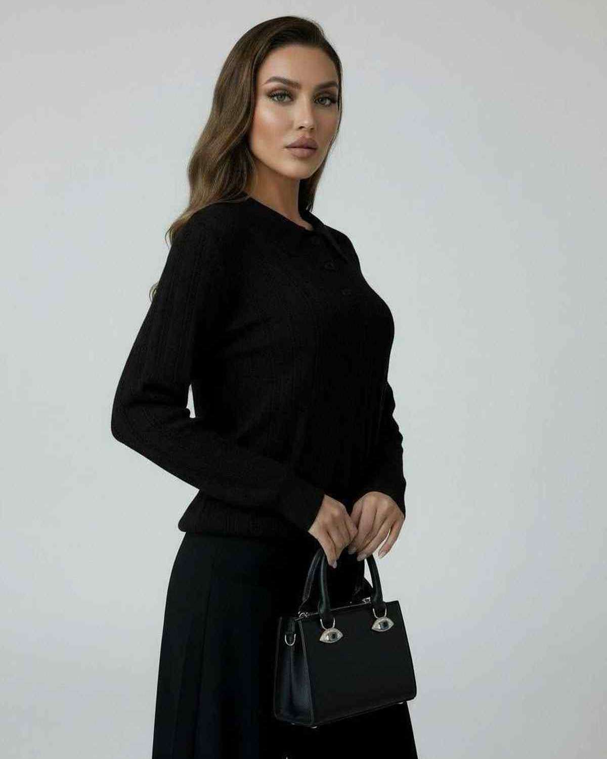 Black Cotton Sweater, side view | Ramblion | SKU: VS-746205193-black-L-9563,VS-746205193-black-M-6282,VS-746205193-black-S-7117,VS-746205193-black-XL-1627,VS-746205193-black-XS-9409