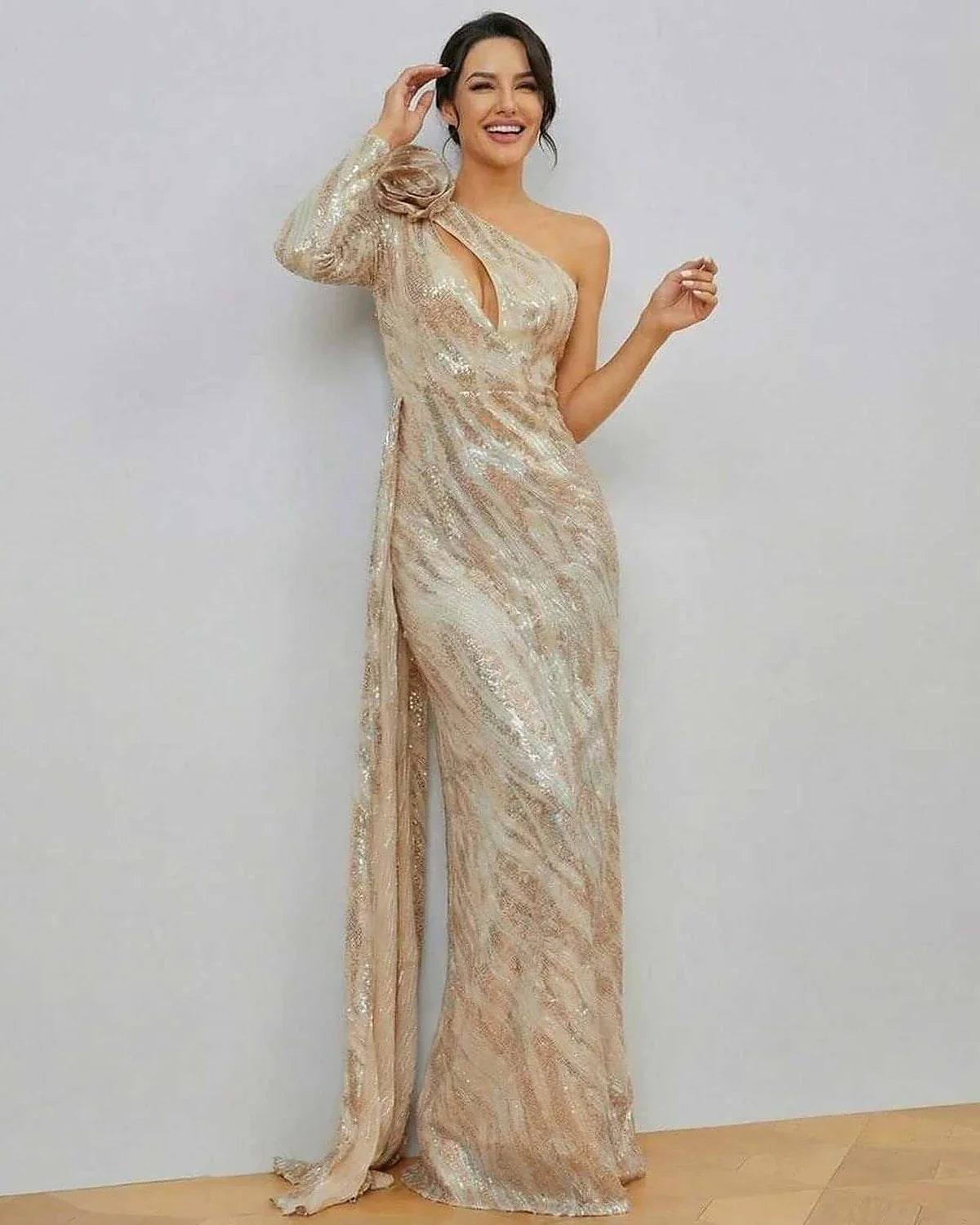 Yellow Satin Bodycon Asymmetric Sleeveless Maxi Dress | Bridal Showers, front view | Ramblion | SKU: CMX-734829165-yellow-L-5711,CMX-734829165-yellow-M-5701,CMX-734829165-yellow-S-1558,CMX-734829165-yellow-XL-3288,CMX-734829165-yellow-XS-3479