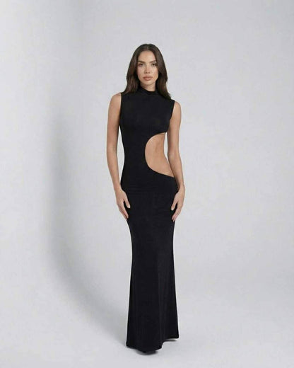 Came Maxi Dress featuring a contemporary cutout waist, sleek silhouette, and elegant design by RAMBLION.