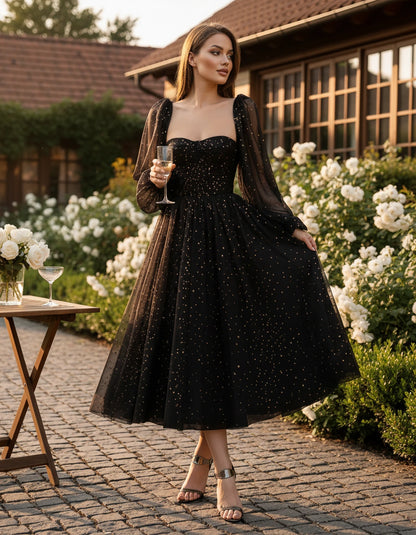 Adelaide Midi Dresses — 02-black Gold | SKU: RB-0d710f-02blacf2-2,RB-0d710f-02blacf2-4,RB-0d710f-02blacf2-6,RB-0d710f-02blacf2-8,RB-0d710f-02blacf2-10,RB-0d710f-02blacf2-12,RB-0d710f-02blacf2-14,RB-0d710f-02blacf2-16,RB-0d710f-02blacf2-16W,RB-0d710f-02blacf2-18W,RB-0d710f-02blacf2-20W,RB-0d710f-02blacf2-22W