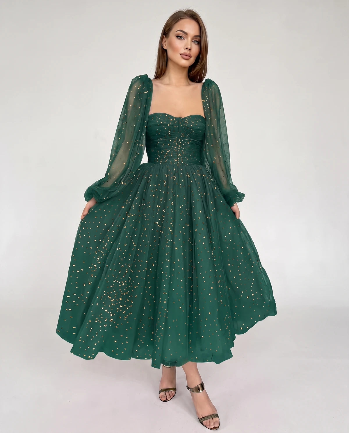 Adelaide Midi Dresses — 02-hunter Green