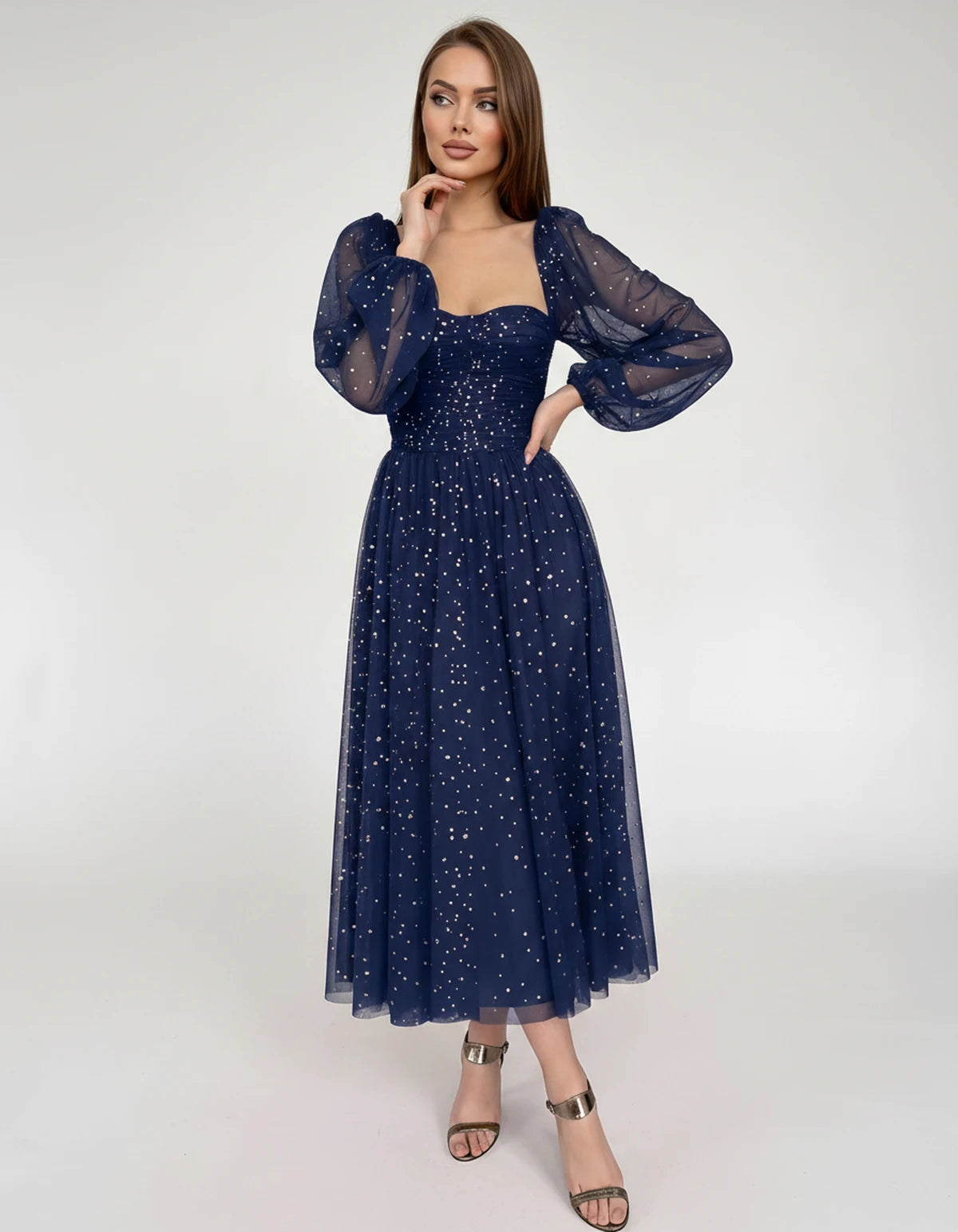Adelaide Midi Dresses — 02-navy Blue | SKU: RB-0d710f-02navyca-2,RB-0d710f-02navyca-4,RB-0d710f-02navyca-6,RB-0d710f-02navyca-8,RB-0d710f-02navyca-10,RB-0d710f-02navyca-12,RB-0d710f-02navyca-14,RB-0d710f-02navyca-16,RB-0d710f-02navyca-16W,RB-0d710f-02navyca-18W,RB-0d710f-02navyca-20W,RB-0d710f-02navyca-22W