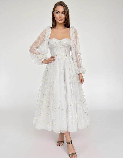 Adelaide Midi Dresses — 02-white | SKU: RB-0d710f-02white-2,RB-0d710f-02white-4,RB-0d710f-02white-6,RB-0d710f-02white-8,RB-0d710f-02white-10,RB-0d710f-02white-12,RB-0d710f-02white-14,RB-0d710f-02white-16,RB-0d710f-02white-16W,RB-0d710f-02white-18W,RB-0d710f-02white-20W,RB-0d710f-02white-22W