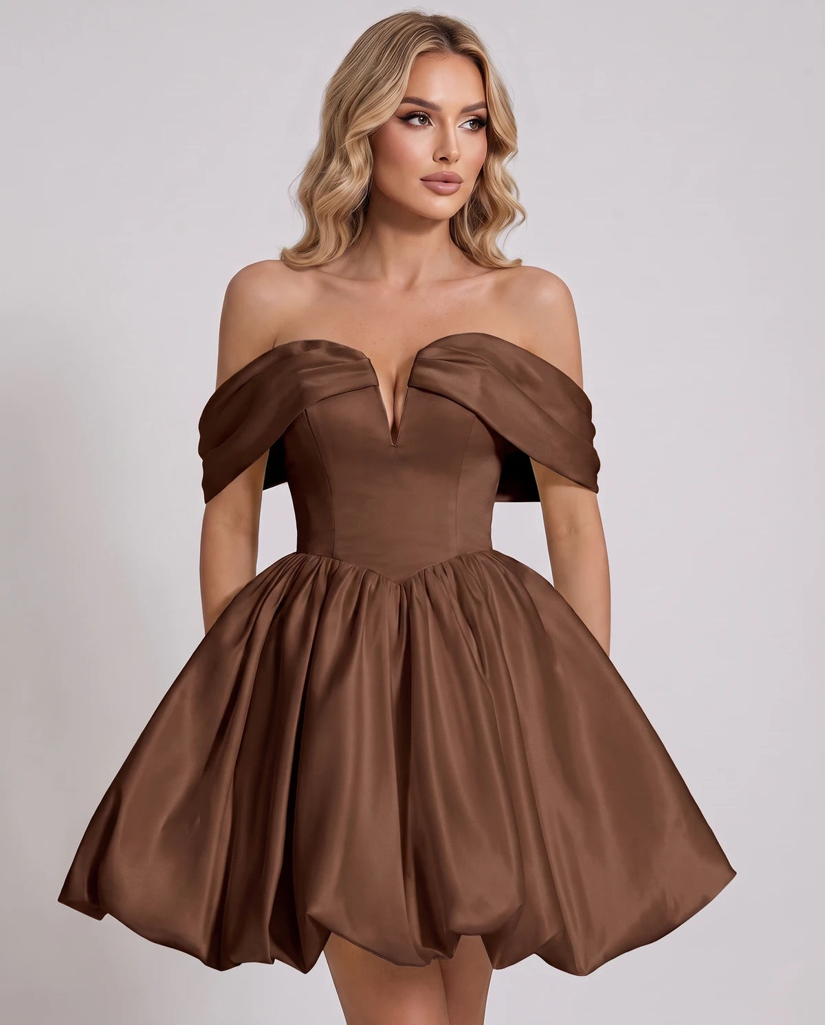 Alcyone Mini Dresses — Brown