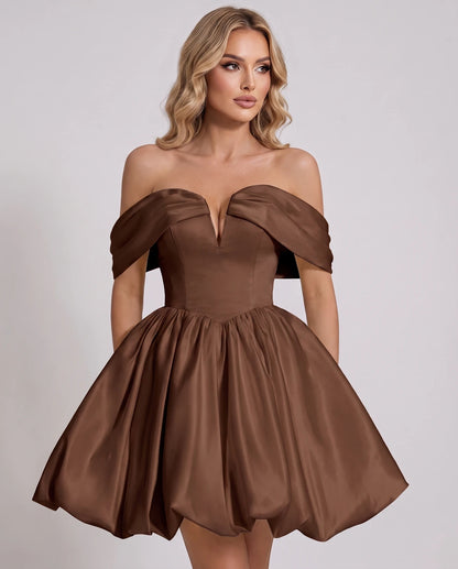 Alcyone Mini Dresses — Brown