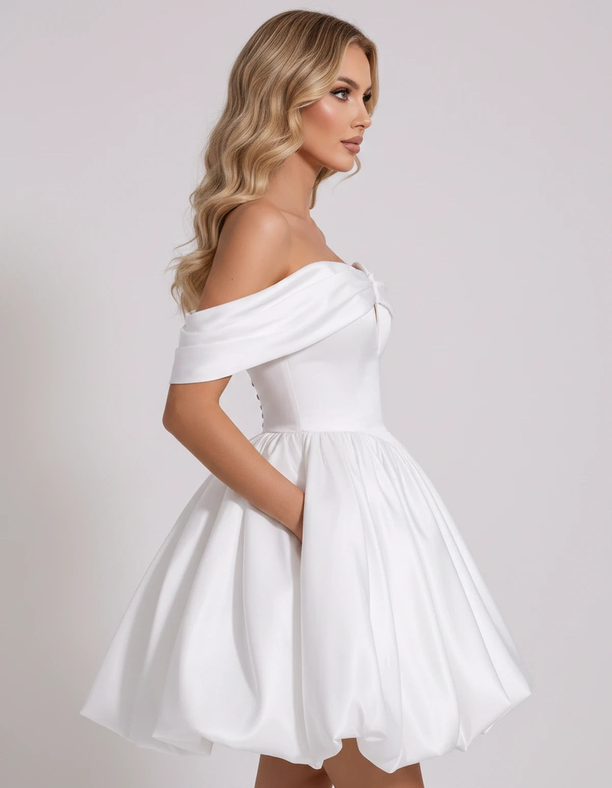 Alcyone Mini Dresses — White | SKU: RB-0af8b3-white-2,RB-0af8b3-white-4,RB-0af8b3-white-6,RB-0af8b3-white-8,RB-0af8b3-white-10,RB-0af8b3-white-12,RB-0af8b3-white-14,RB-0af8b3-white-16,RB-0af8b3-white-16W,RB-0af8b3-white-18W,RB-0af8b3-white-20W,RB-0af8b3-white-22W