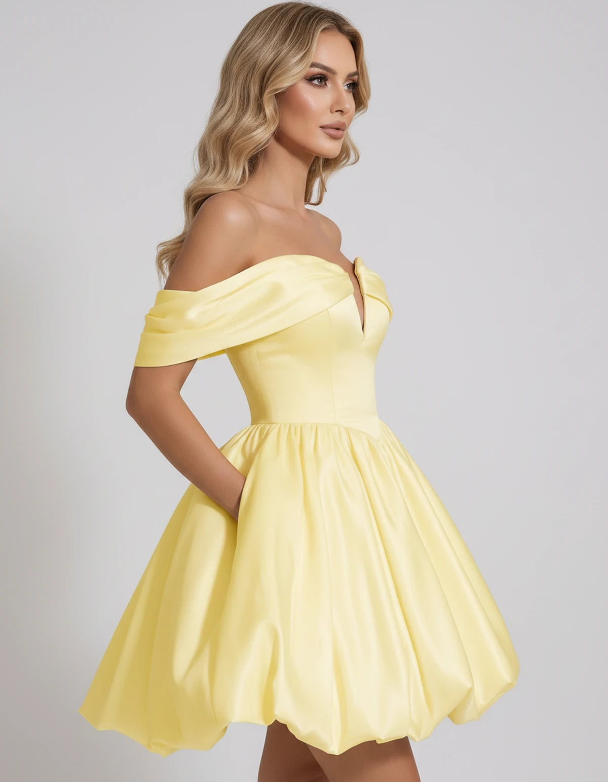 Alcyone Mini Dresses — Yellow | SKU: RB-0af8b3-yellow-2,RB-0af8b3-yellow-4,RB-0af8b3-yellow-6,RB-0af8b3-yellow-8,RB-0af8b3-yellow-10,RB-0af8b3-yellow-12,RB-0af8b3-yellow-14,RB-0af8b3-yellow-16,RB-0af8b3-yellow-16W,RB-0af8b3-yellow-18W,RB-0af8b3-yellow-20W,RB-0af8b3-yellow-22W