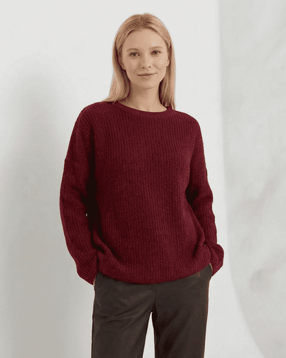 Burgundy Sweater, front view | Ramblion | SKU: MS-48123-burgundy-L-3653,MS-48123-burgundy-M-9058,MS-48123-burgundy-S-3599,MS-48123-burgundy-XL-9112,MS-48123-burgundy-XS-3286
