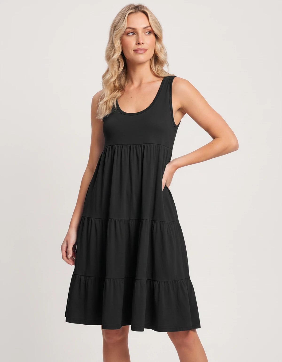 Amarante10 Midi Dresses — 8806-Black | SKU: RB-d1df1c-8806blc4-XS,RB-d1df1c-8806blc4-S,RB-d1df1c-8806blc4-M,RB-d1df1c-8806blc4-L,RB-d1df1c-8806blc4-XL,RB-d1df1c-8806blc4-2XL