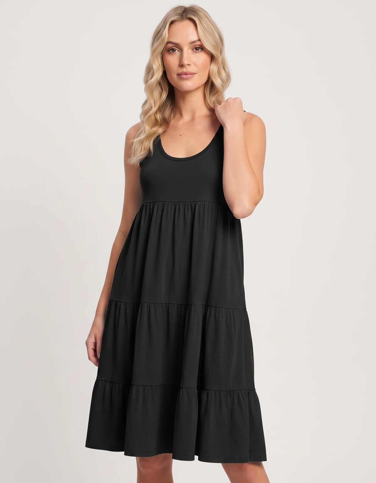 Amarante10 Midi Dresses — 8806-Black | SKU: RB-d1df1c-8806blc4-XS,RB-d1df1c-8806blc4-S,RB-d1df1c-8806blc4-M,RB-d1df1c-8806blc4-L,RB-d1df1c-8806blc4-XL,RB-d1df1c-8806blc4-2XL
