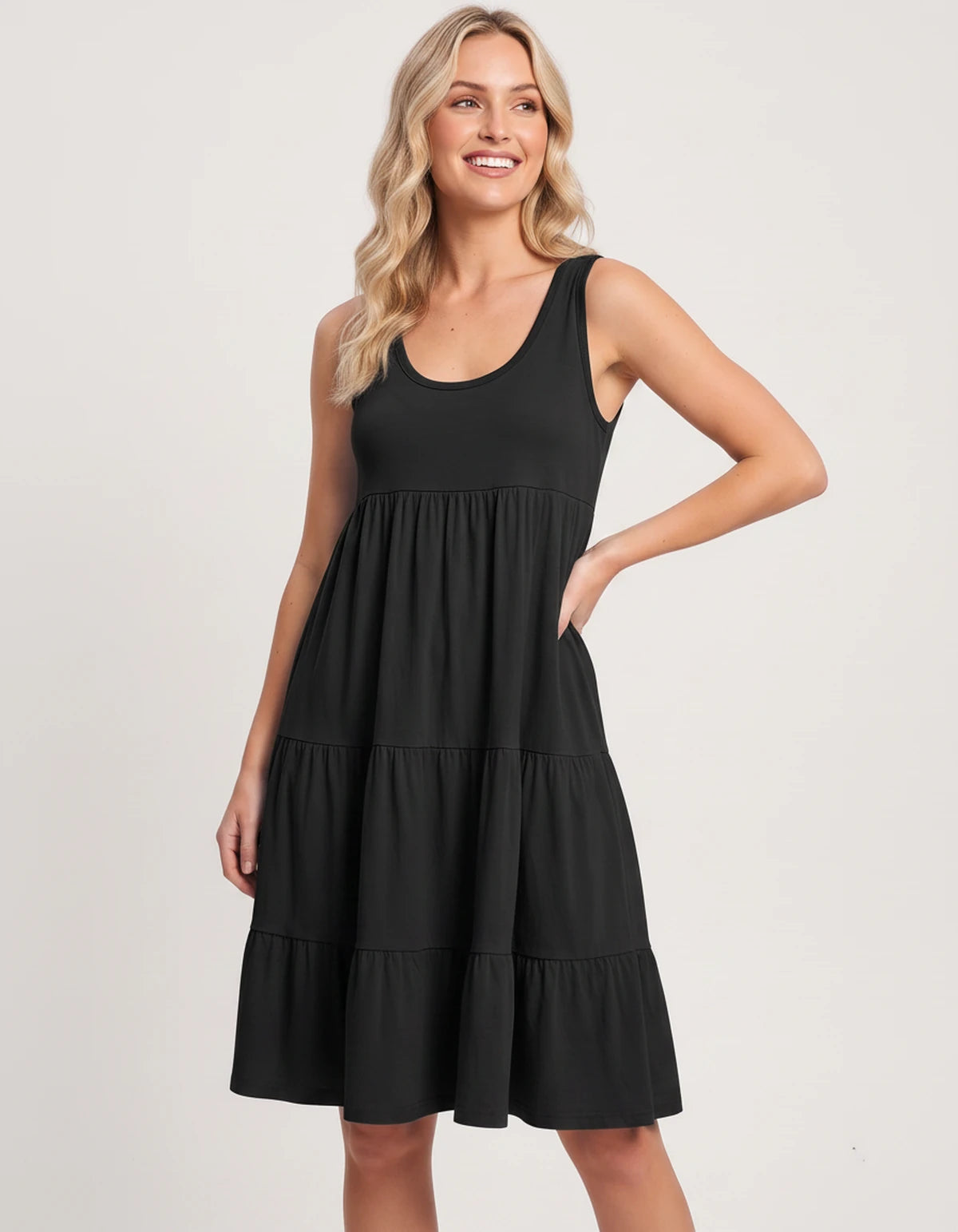 Amarante10 Midi Dresses — 8806-Black | SKU: RB-d1df1c-8806blc4-XS,RB-d1df1c-8806blc4-S,RB-d1df1c-8806blc4-M,RB-d1df1c-8806blc4-L,RB-d1df1c-8806blc4-XL,RB-d1df1c-8806blc4-2XL