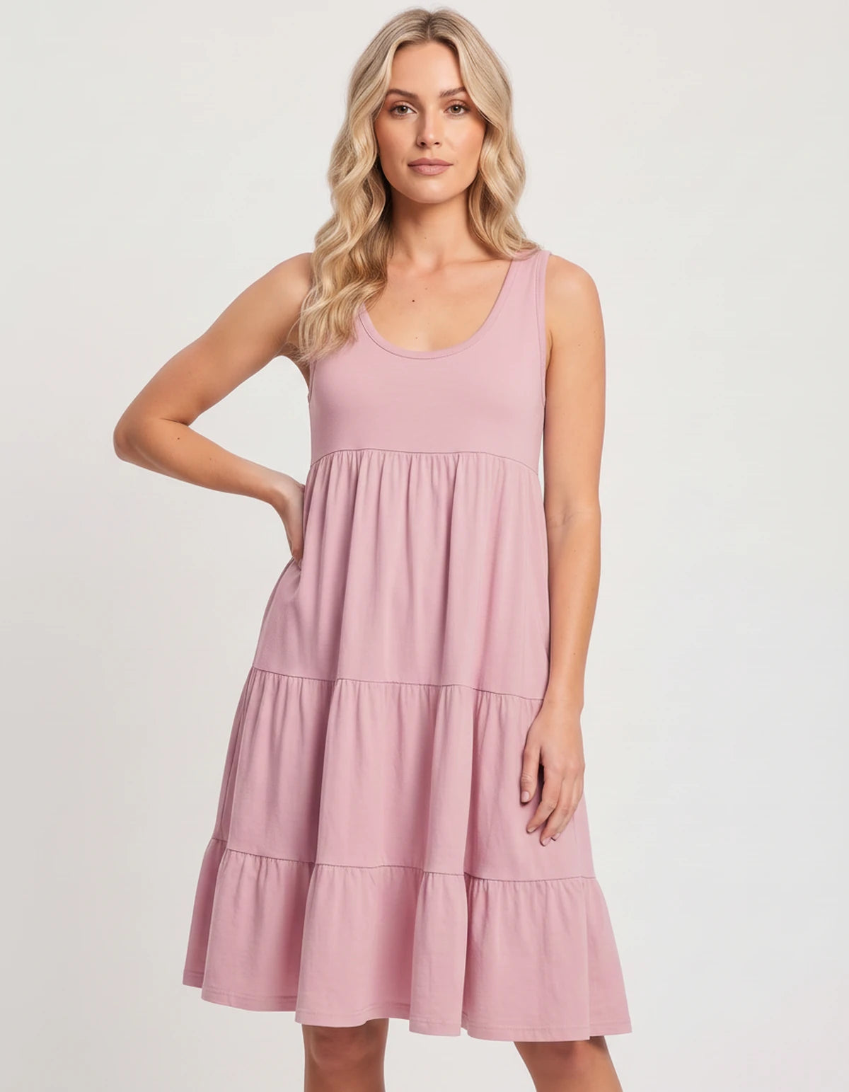 Amarante10 Midi Dresses — 8806-Pink | SKU: RB-d1df1c-8806pink-XS,RB-d1df1c-8806pink-S,RB-d1df1c-8806pink-M,RB-d1df1c-8806pink-L,RB-d1df1c-8806pink-XL,RB-d1df1c-8806pink-2XL