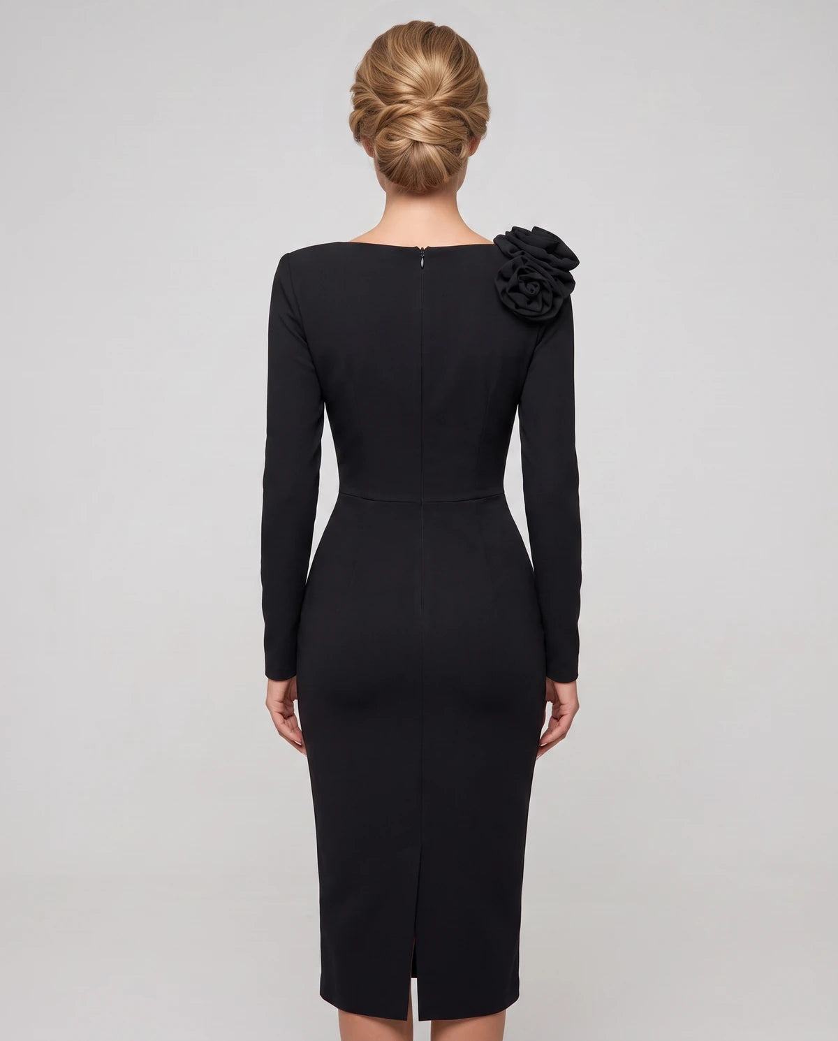 Amarante6 Midi Dresses — Black | SKU: RB-fca265-black-XS,RB-fca265-black-S,RB-fca265-black-M,RB-fca265-black-L,RB-fca265-black-XL,RB-fca265-black-2XL