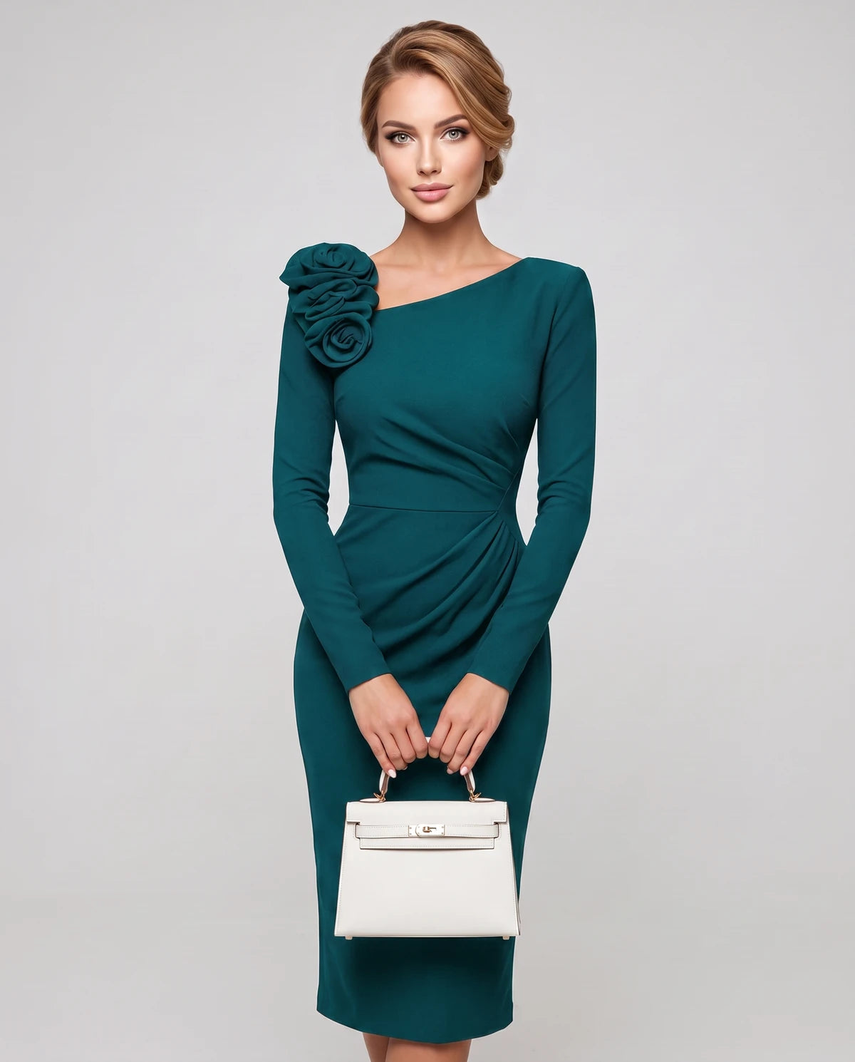 Amarante6 Midi Dresses — Peacock