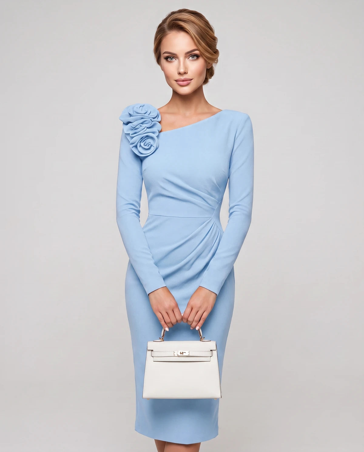 Amarante6 Midi Dresses — Sky Blue