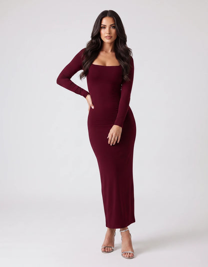 Amarante8 Midi Dresses — Burgundy | SKU: RB-bea5d4-burgundy-XS,RB-bea5d4-burgundy-S,RB-bea5d4-burgundy-M,RB-bea5d4-burgundy-L,RB-bea5d4-burgundy-XL