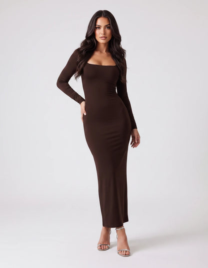 Amarante8 Midi Dresses — Light Brown | SKU: RB-bea5d4-lightb1e-XS,RB-bea5d4-lightb1e-S,RB-bea5d4-lightb1e-M,RB-bea5d4-lightb1e-L,RB-bea5d4-lightb1e-XL