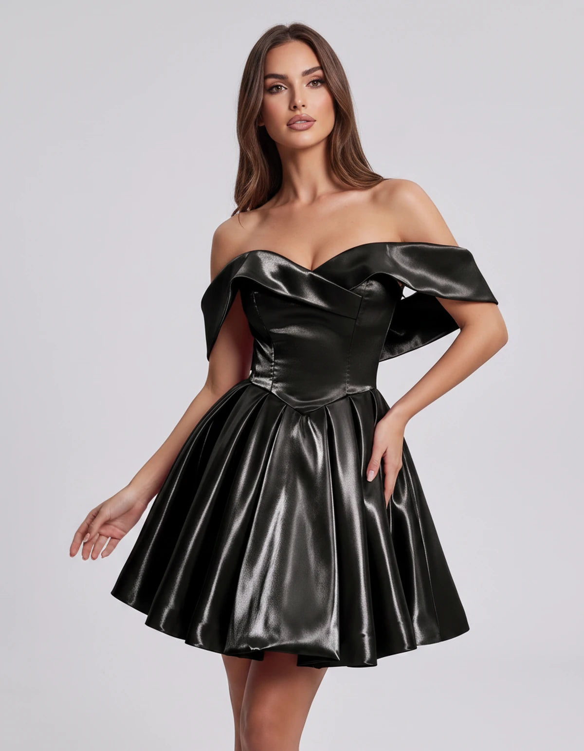 Amaranteelle Mini Dresses — Black | SKU: RB-28ce3f-black-XS,RB-28ce3f-black-S,RB-28ce3f-black-M,RB-28ce3f-black-L,RB-28ce3f-black-XL,RB-28ce3f-black-2XL