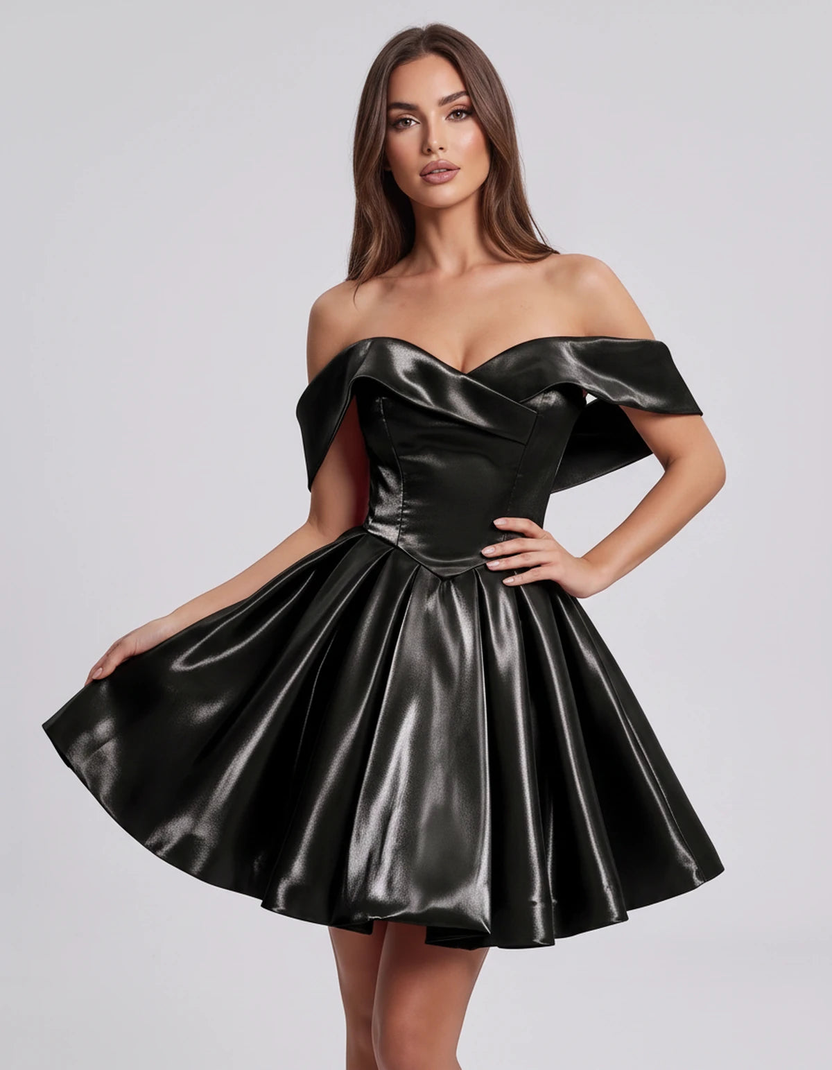 Amaranteelle Mini Dresses — Black | SKU: RB-28ce3f-black-XS,RB-28ce3f-black-S,RB-28ce3f-black-M,RB-28ce3f-black-L,RB-28ce3f-black-XL,RB-28ce3f-black-2XL