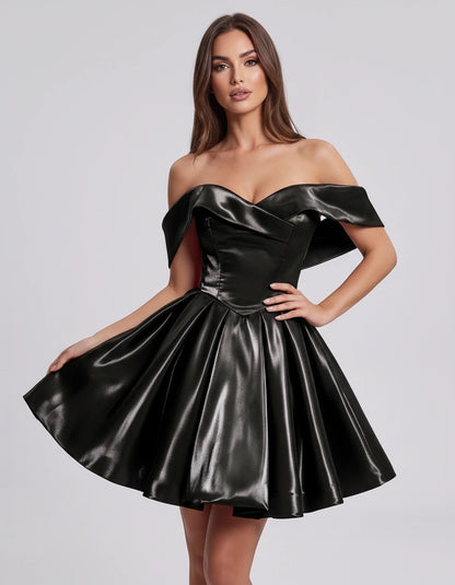 Amaranteelle Mini Dresses — Black | SKU: RB-28ce3f-black-XS,RB-28ce3f-black-S,RB-28ce3f-black-M,RB-28ce3f-black-L,RB-28ce3f-black-XL,RB-28ce3f-black-2XL