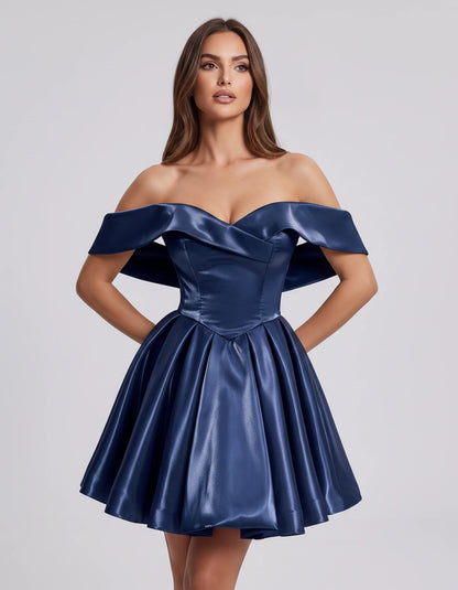 Amaranteelle Mini Dresses — Navy | SKU: RB-28ce3f-navy-XS,RB-28ce3f-navy-S,RB-28ce3f-navy-M,RB-28ce3f-navy-L,RB-28ce3f-navy-XL,RB-28ce3f-navy-2XL