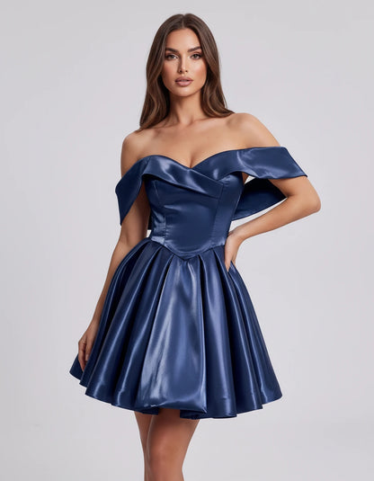 Amaranteelle Mini Dresses — Navy | SKU: RB-28ce3f-navy-XS,RB-28ce3f-navy-S,RB-28ce3f-navy-M,RB-28ce3f-navy-L,RB-28ce3f-navy-XL,RB-28ce3f-navy-2XL