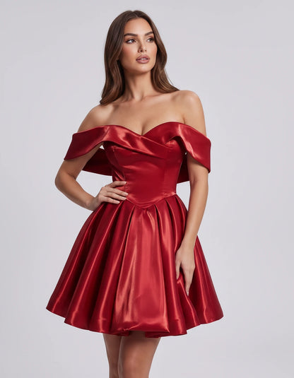 Amaranteelle Mini Dresses — Red | SKU: RB-28ce3f-red-XS,RB-28ce3f-red-S,RB-28ce3f-red-M,RB-28ce3f-red-L,RB-28ce3f-red-XL,RB-28ce3f-red-2XL