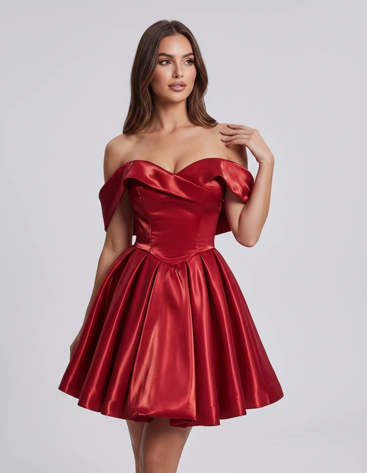 Amaranteelle Mini Dresses — Red | SKU: RB-28ce3f-red-XS,RB-28ce3f-red-S,RB-28ce3f-red-M,RB-28ce3f-red-L,RB-28ce3f-red-XL,RB-28ce3f-red-2XL