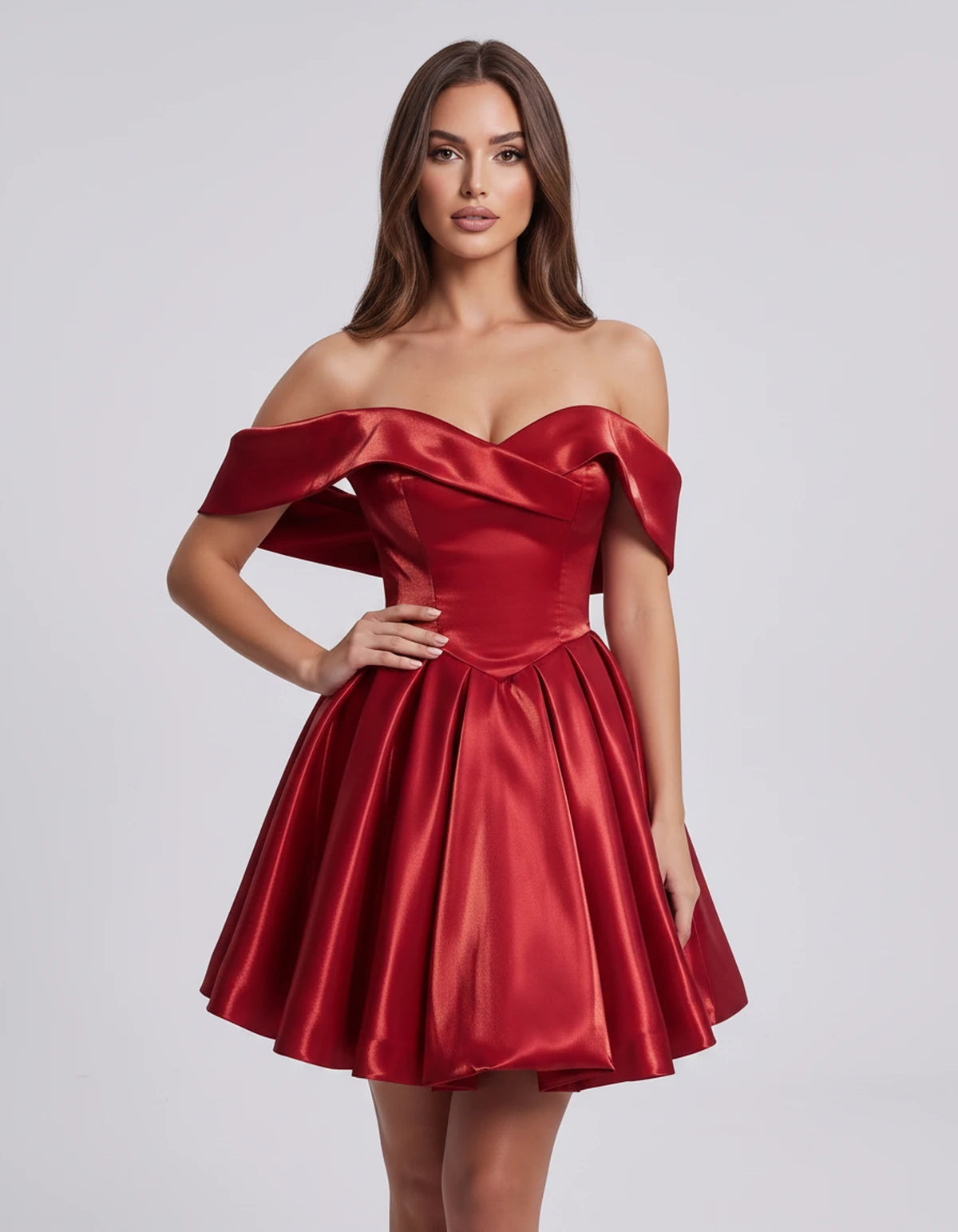 Amaranteelle Mini Dresses — Red | SKU: RB-28ce3f-red-XS,RB-28ce3f-red-S,RB-28ce3f-red-M,RB-28ce3f-red-L,RB-28ce3f-red-XL,RB-28ce3f-red-2XL