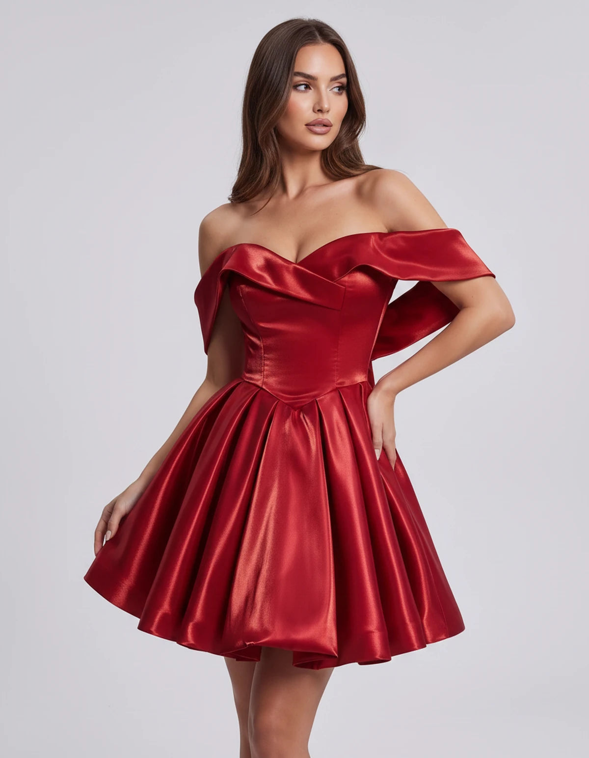 Amaranteelle Mini Dresses — Red | SKU: RB-28ce3f-red-XS,RB-28ce3f-red-S,RB-28ce3f-red-M,RB-28ce3f-red-L,RB-28ce3f-red-XL,RB-28ce3f-red-2XL