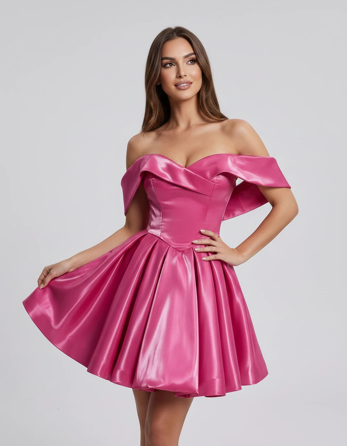 Amaranteelle Mini Dresses — Rose Red | SKU: RB-28ce3f-rosered-XS,RB-28ce3f-rosered-S,RB-28ce3f-rosered-M,RB-28ce3f-rosered-L,RB-28ce3f-rosered-XL,RB-28ce3f-rosered-2XL