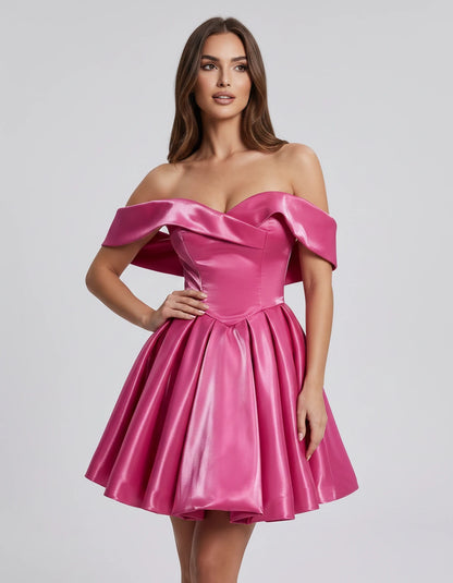 Amaranteelle Mini Dresses — Rose Red | SKU: RB-28ce3f-rosered-XS,RB-28ce3f-rosered-S,RB-28ce3f-rosered-M,RB-28ce3f-rosered-L,RB-28ce3f-rosered-XL,RB-28ce3f-rosered-2XL
