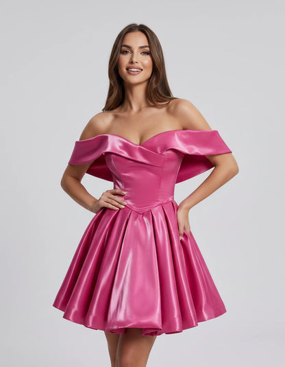 Amaranteelle Mini Dresses — Rose Red | SKU: RB-28ce3f-rosered-XS,RB-28ce3f-rosered-S,RB-28ce3f-rosered-M,RB-28ce3f-rosered-L,RB-28ce3f-rosered-XL,RB-28ce3f-rosered-2XL