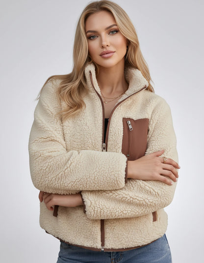 Amberline Jackets — Beige | SKU: RB-860456-beige-XS,RB-860456-beige-S,RB-860456-beige-M,RB-860456-beige-L,RB-860456-beige-XL,RB-860456-beige-2XL
