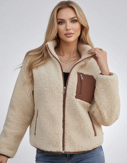 Amberline Jackets — Beige | SKU: RB-860456-beige-XS,RB-860456-beige-S,RB-860456-beige-M,RB-860456-beige-L,RB-860456-beige-XL,RB-860456-beige-2XL