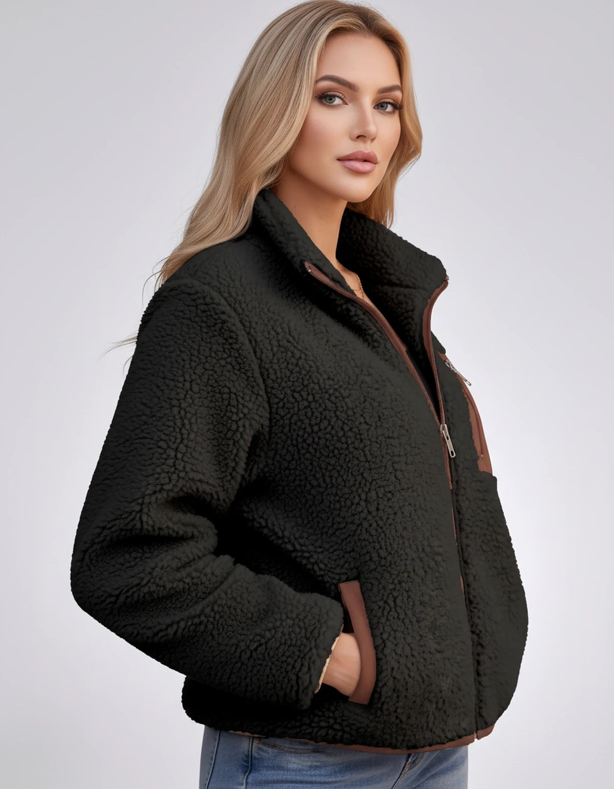 Amberline Jackets — Black | SKU: RB-860456-black-XS,RB-860456-black-S,RB-860456-black-M,RB-860456-black-L,RB-860456-black-XL,RB-860456-black-2XL