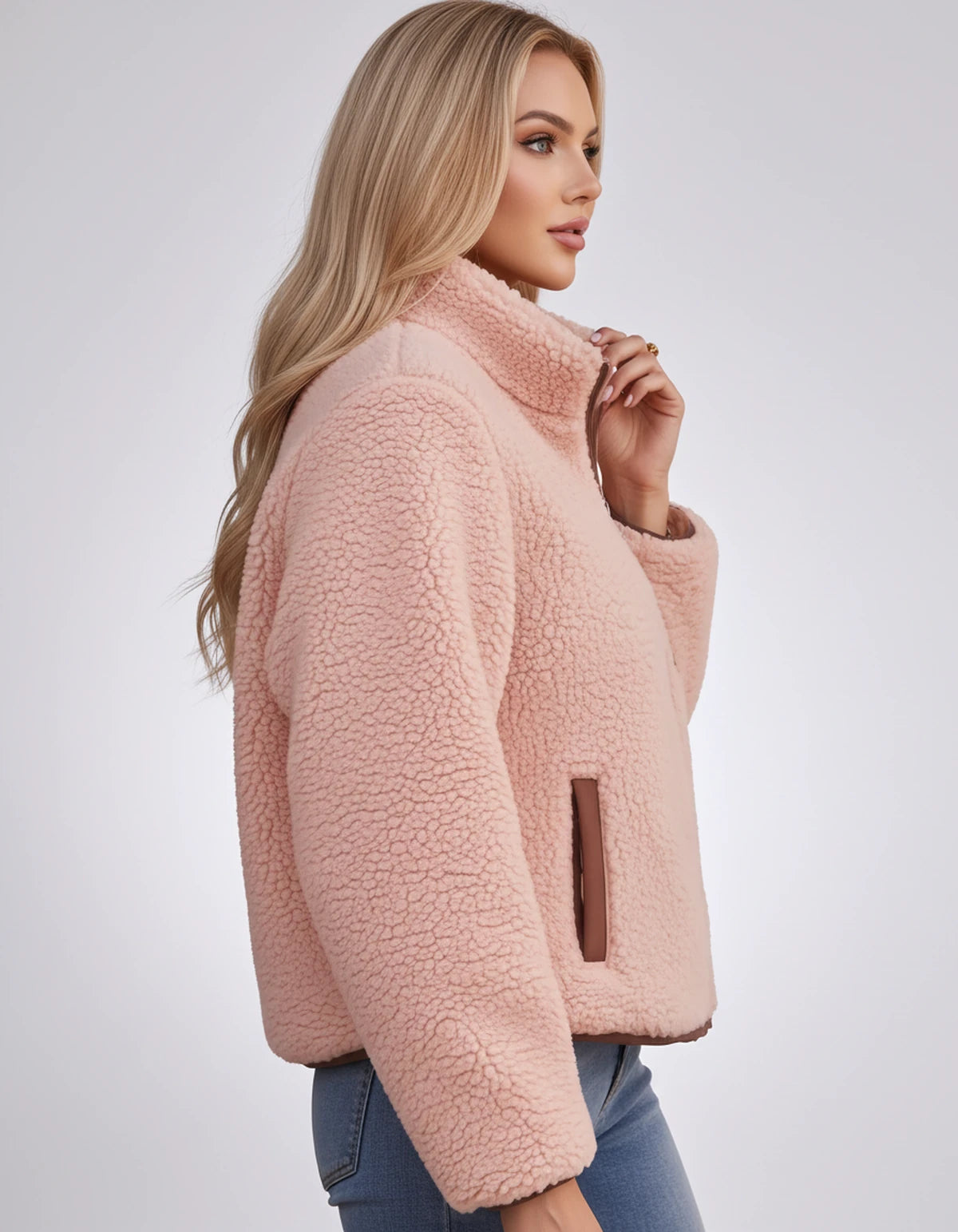 Amberline Jackets — Pink | SKU: RB-860456-pink-XS,RB-860456-pink-S,RB-860456-pink-M,RB-860456-pink-L,RB-860456-pink-XL,RB-860456-pink-2XL