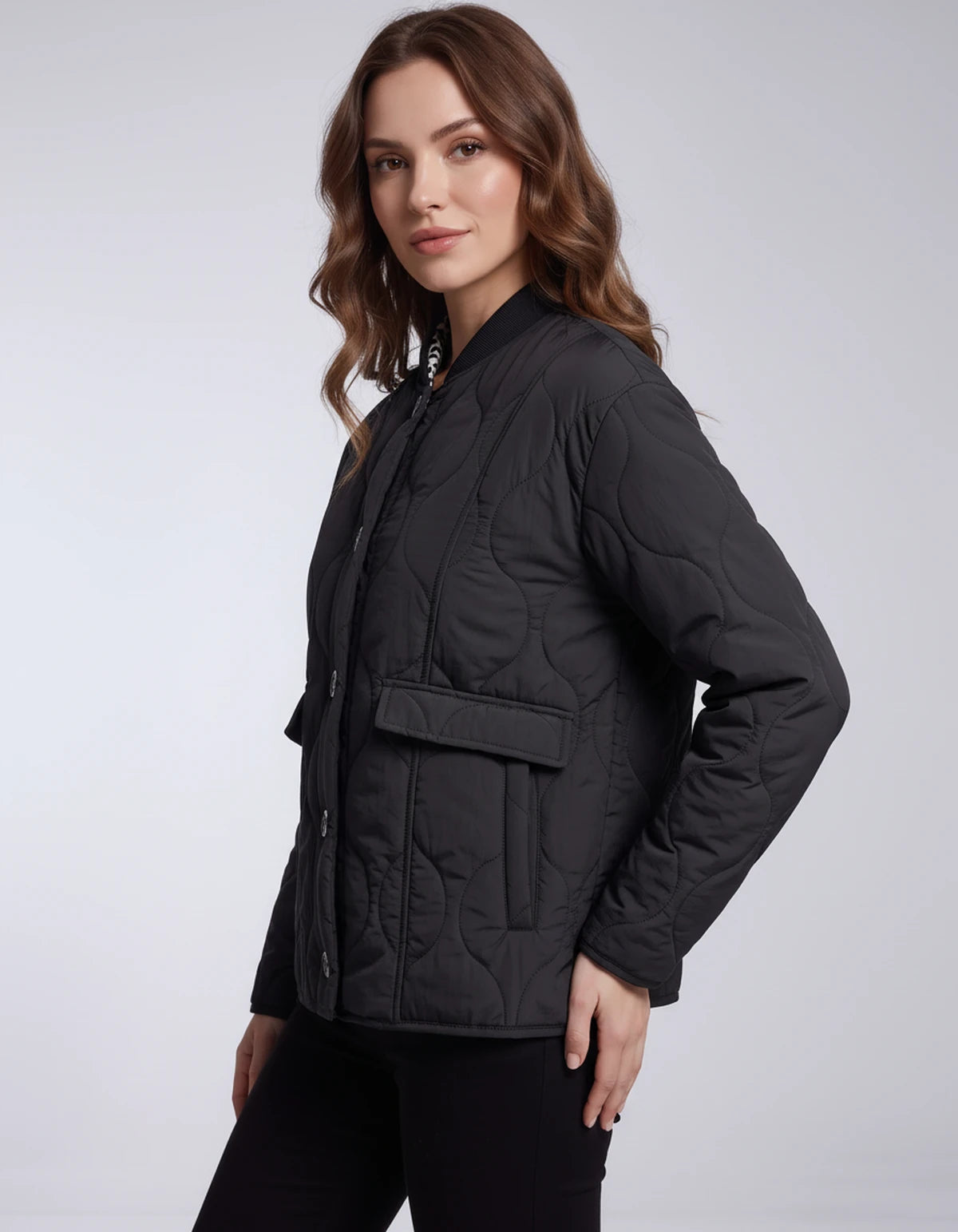 Ambrine Jackets — Black | SKU: RB-1123d6-black-XS,RB-1123d6-black-S,RB-1123d6-black-M,RB-1123d6-black-L