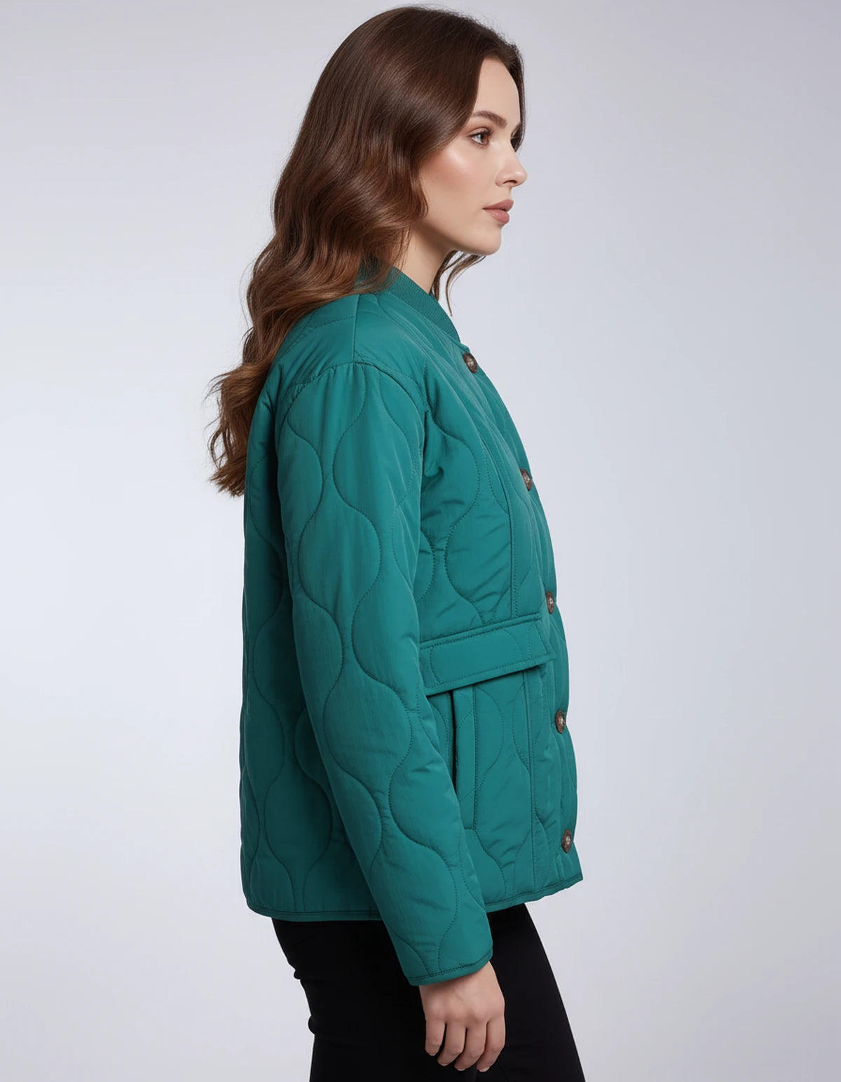 Ambrine Jackets — Peacock | SKU: RB-1123d6-peacock-XS,RB-1123d6-peacock-S,RB-1123d6-peacock-M,RB-1123d6-peacock-L