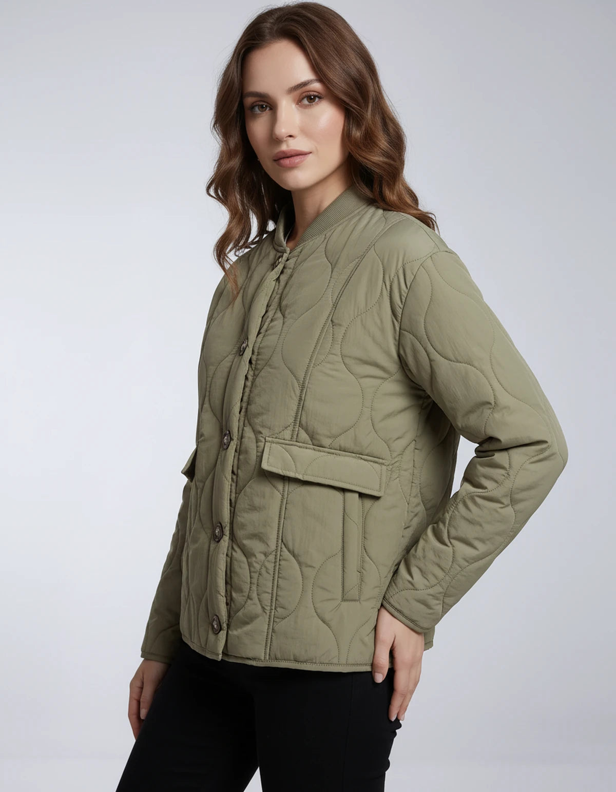 Ambrine Jackets — Sage Green | SKU: RB-1123d6-sagegr01-XS,RB-1123d6-sagegr01-S,RB-1123d6-sagegr01-M,RB-1123d6-sagegr01-L