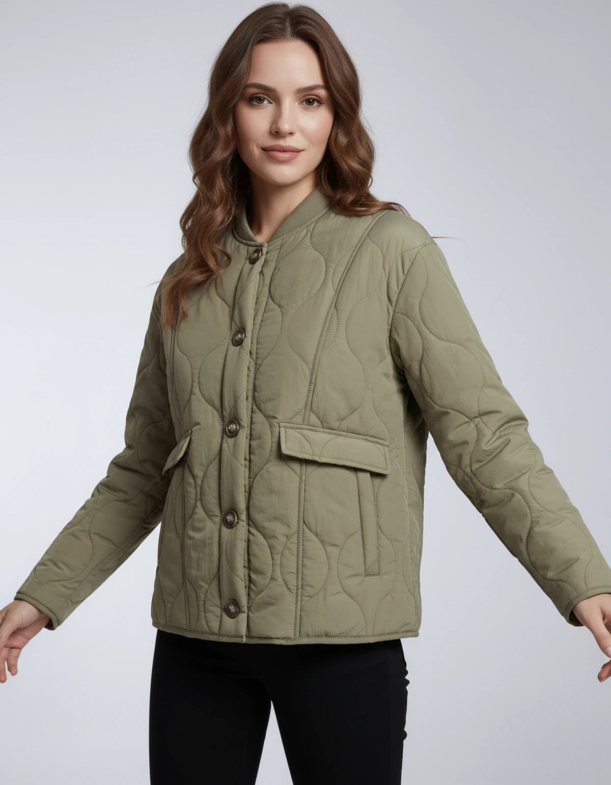Ambrine Jackets — Sage Green | SKU: RB-1123d6-sagegr01-XS,RB-1123d6-sagegr01-S,RB-1123d6-sagegr01-M,RB-1123d6-sagegr01-L